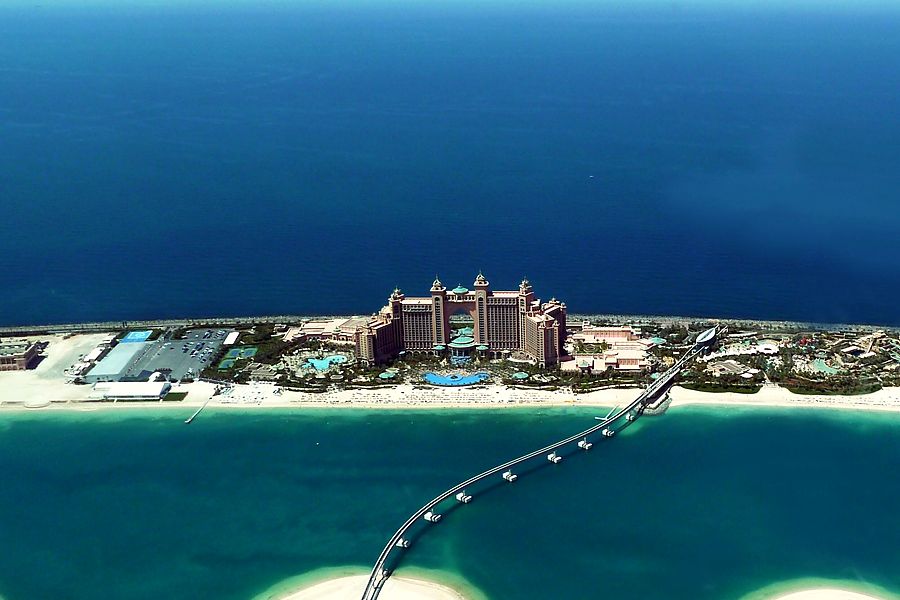 El resort Atlantis, The Palm sobre la Palm Jumeirah